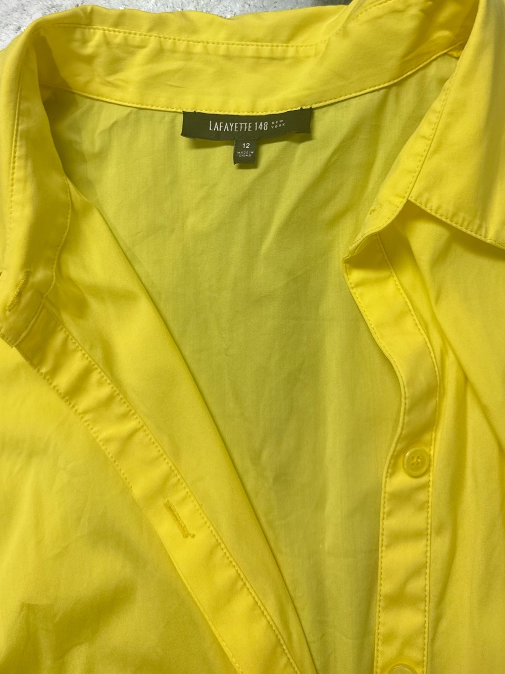 Yellow Women's Button-Down Blouse - Unbranded - Picture 3 of 4